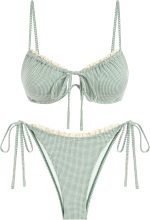 Women High Cut Bikini Sets String Sexy Swimsuit Two Piece Underwire Bathing Suit Cheeky Cut Out Cute Swimwear - Image 2